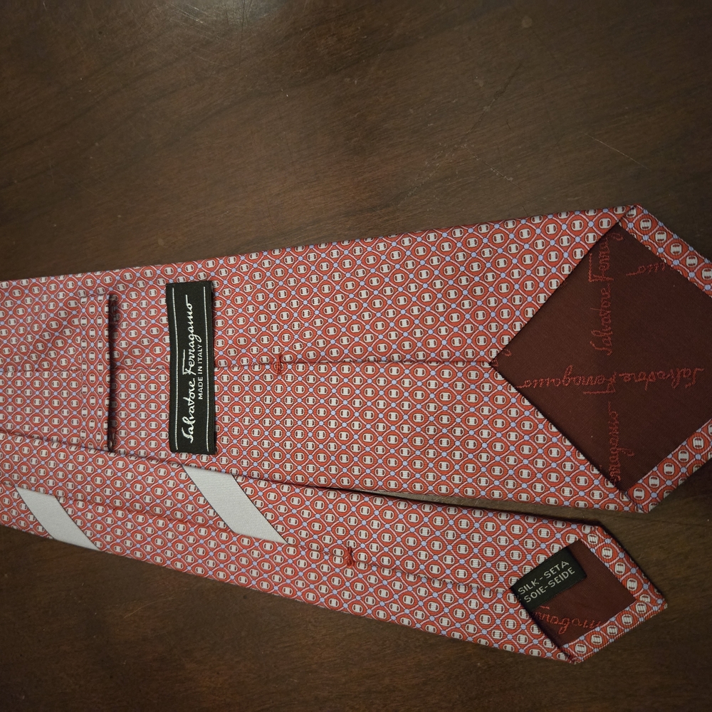 Salvatore Ferragamo Red Patterned Tie